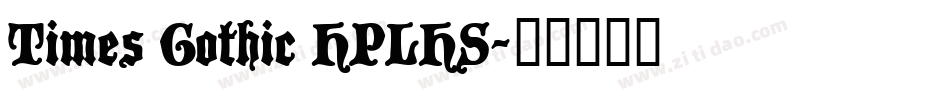 Times Gothic HPLHS字体转换